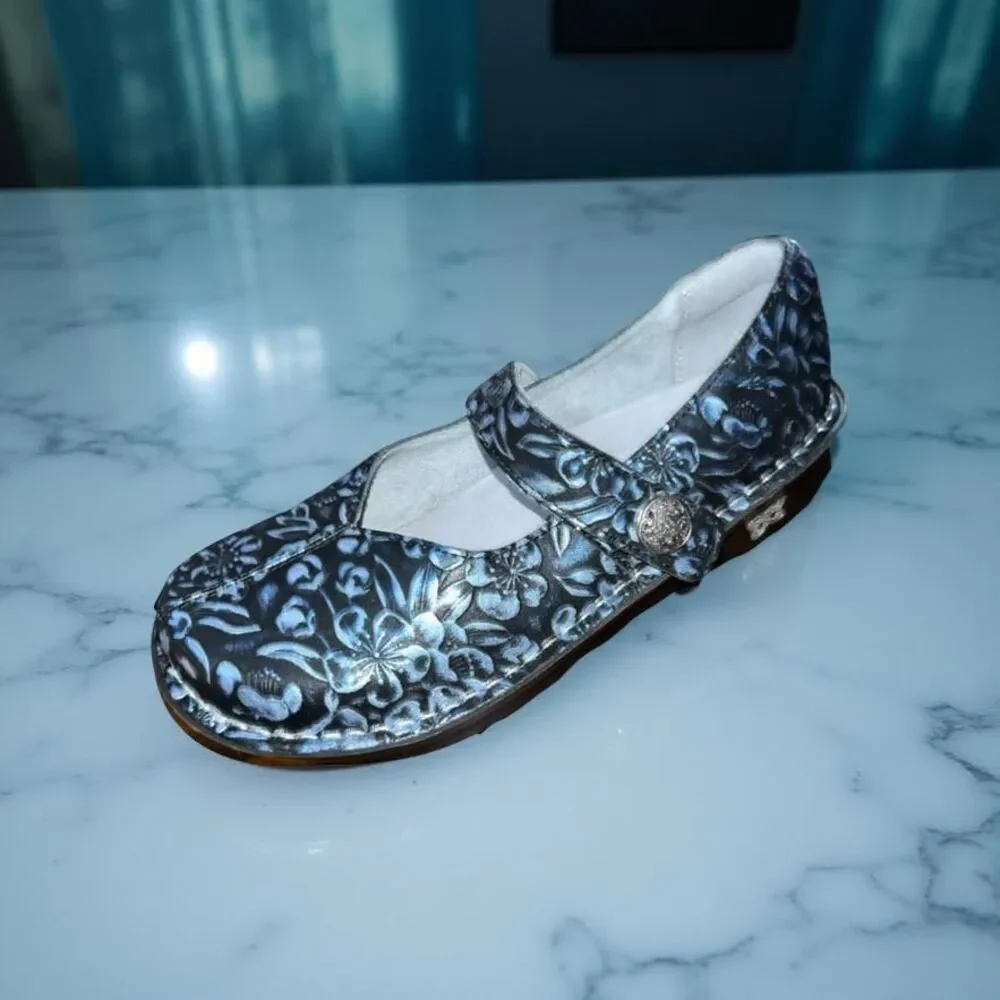 NWOB Alegria Paloma Flowers Mary Jane Size 35 US  5.5/6